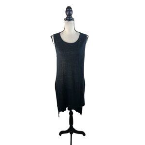Elk Black Sleeveless High-Low Tunic Tank Top Lagenlook 6